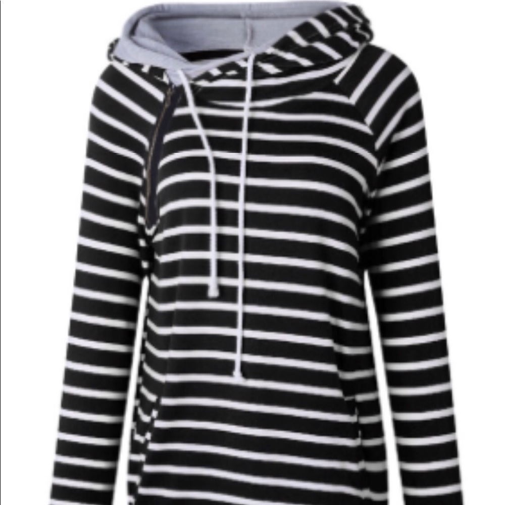 Double hooded sweater shirt